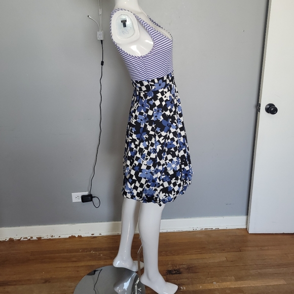 Moschino Jeans Balloon Skirt Mixed Print Dress, GUC, Size 2 - Picture 4 of 10